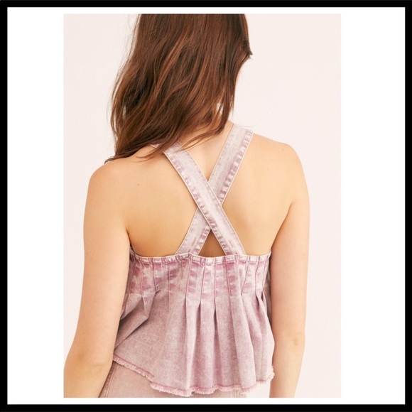 FREE PEOPLE BOHO FLOWY TANK TOP CROP BABYDOLL A2C - Picture 9 of 12